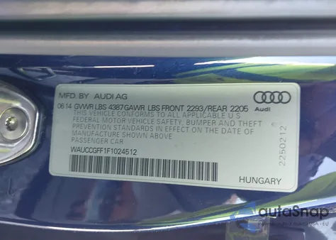 2015 Audi A3 1.8T Premium from USA, damaged, VIN WAUCCGFF1F1024512